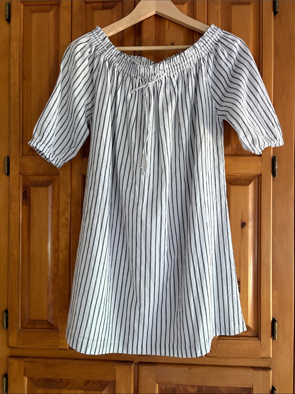 Suncoo Paris chic shift Dress white/black Stripes